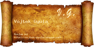 Vojtek Gyula névjegykártya